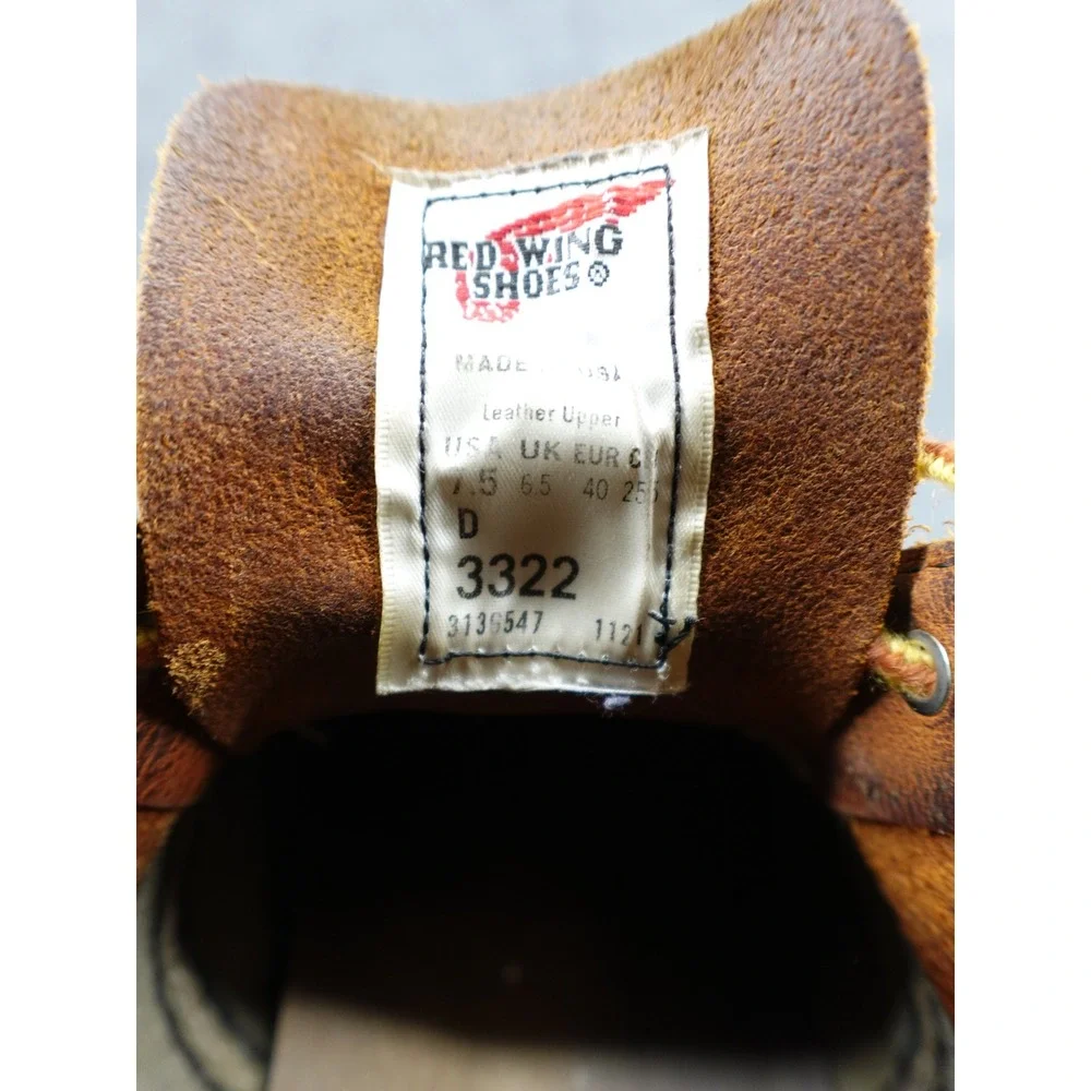 Red Wing Weekender Chukka Mens 7.5 Brown Leather Boots 3322 USA Heritage